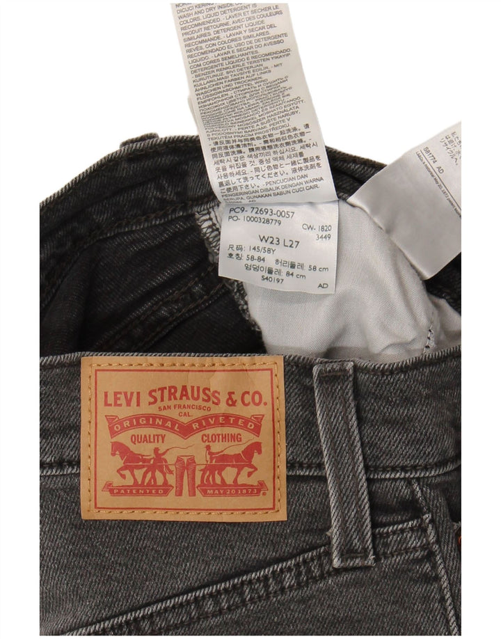 Jeans dritti Ribcage da donna Levi's W23 L27 cotone grigio