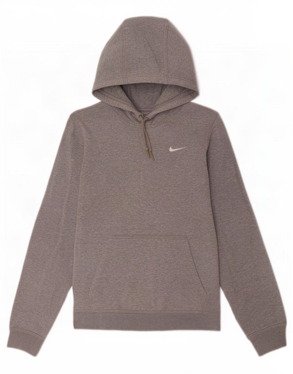 Felpa con cappuccio da uomo Nike Small in cotone chiazzato grigio
