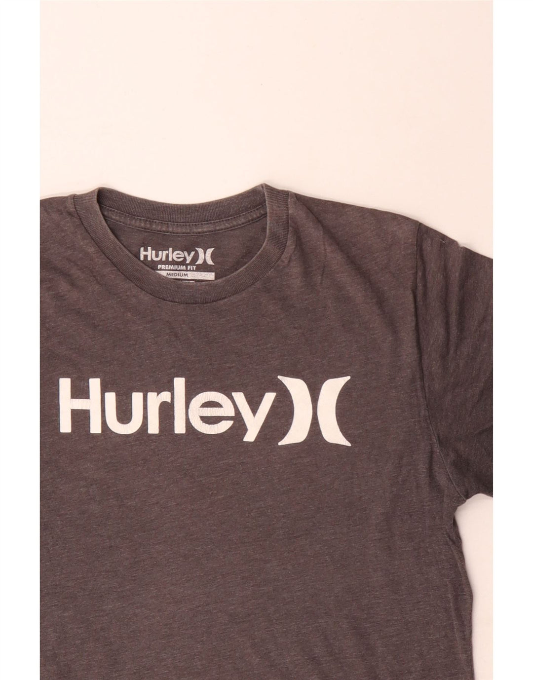 T-shirt grafica Hurley da uomo con vestibilità premium, in cotone grigio medio
