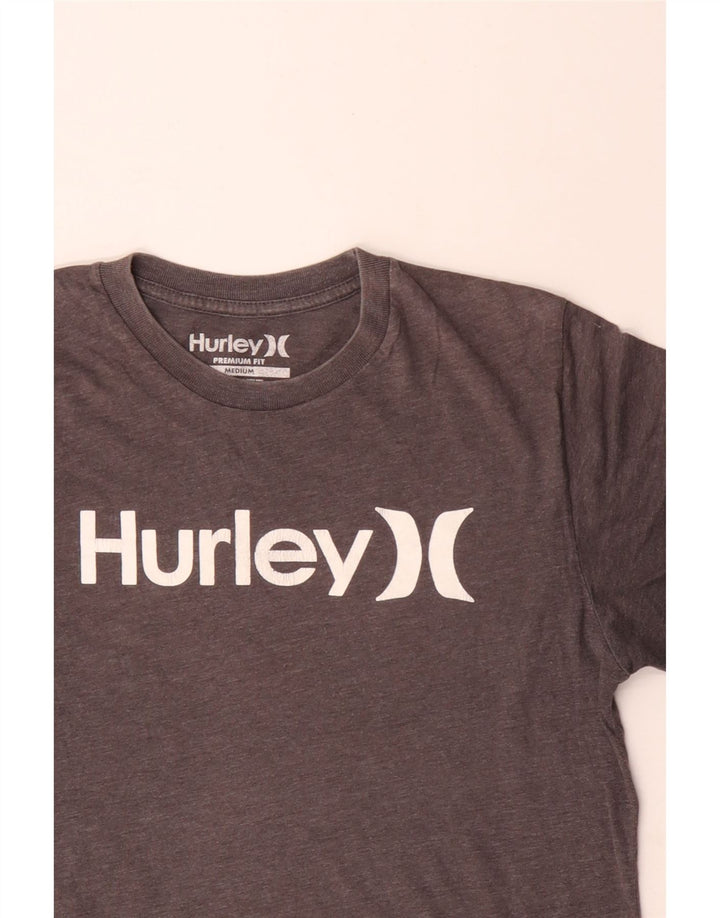 T-shirt grafica Hurley da uomo con vestibilità premium, in cotone grigio medio