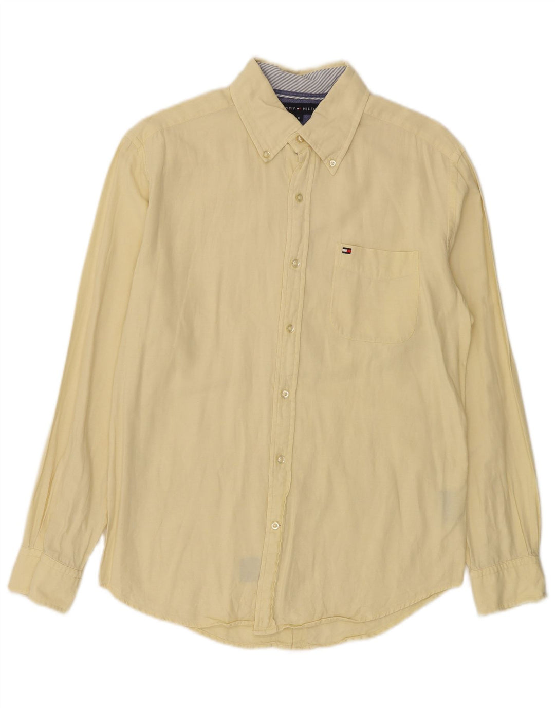 Camicia da uomo Tommy Hilfiger in cotone giallo medio
