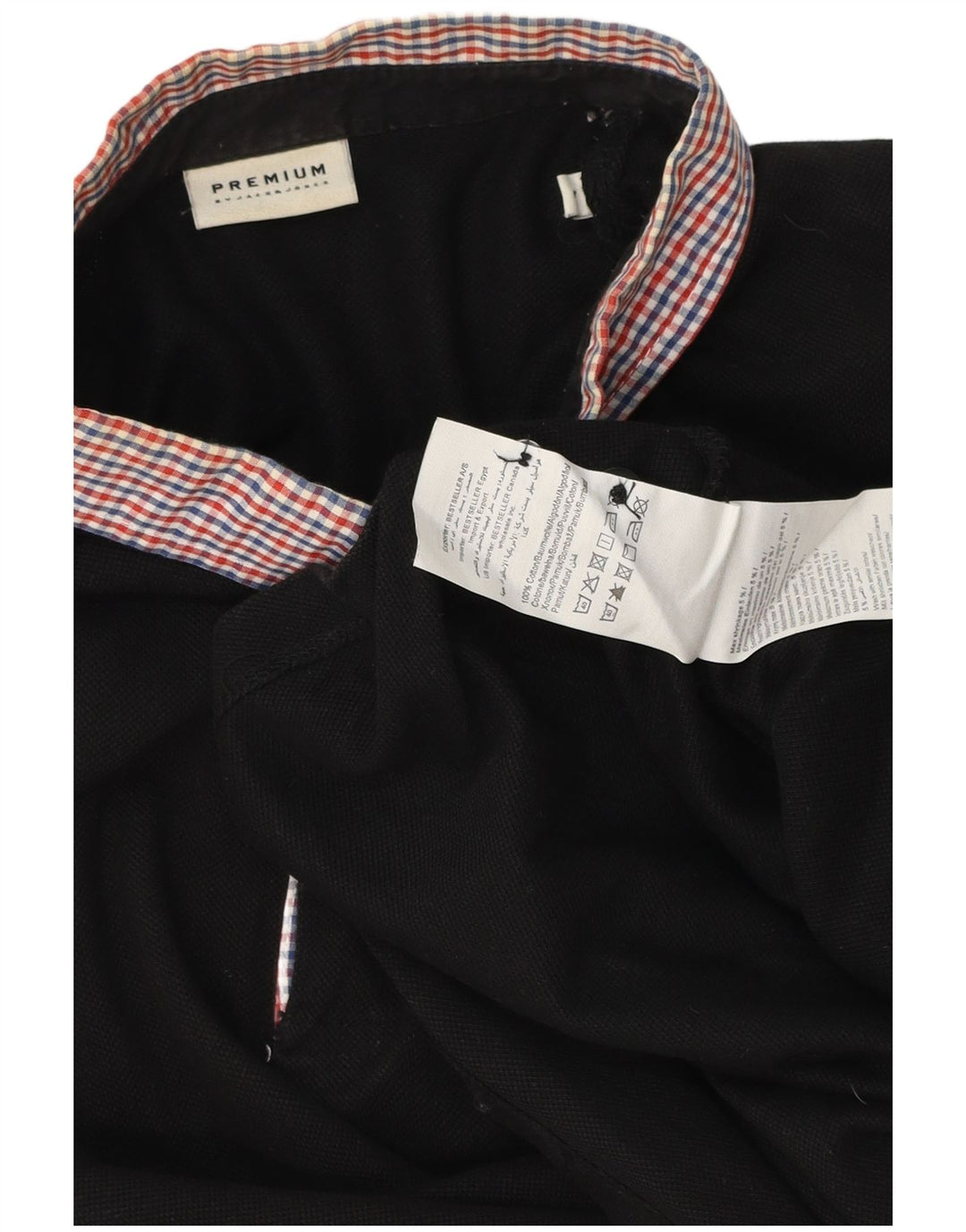 Polo da uomo Jack & Jones grande in cotone nero
