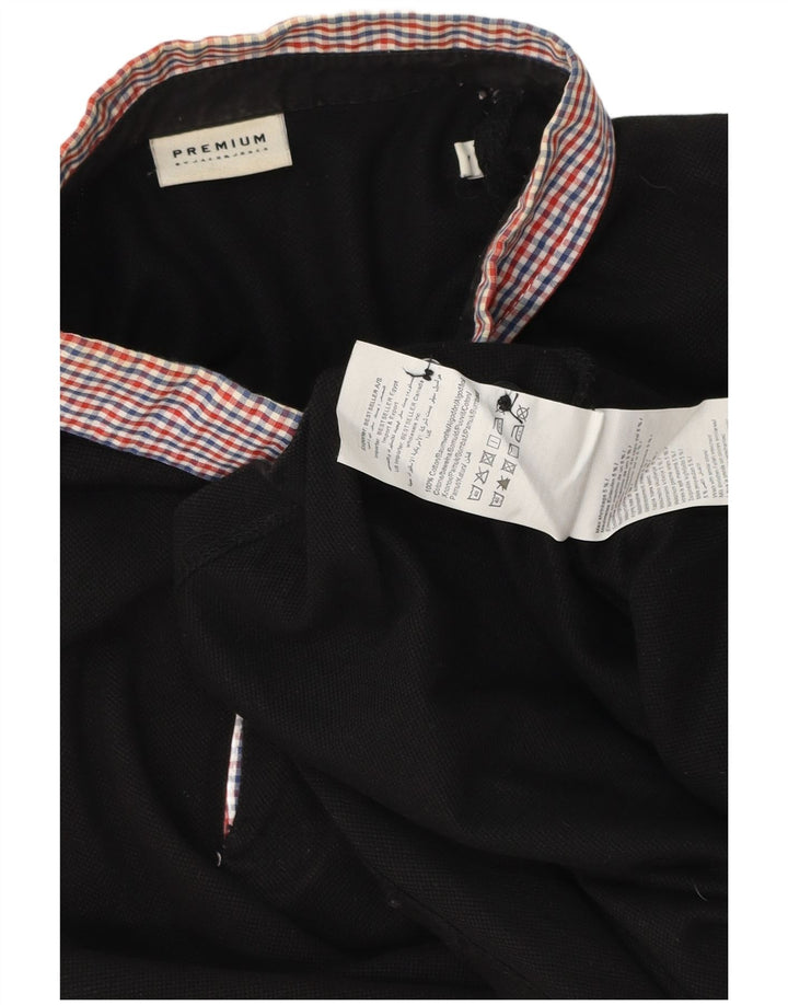 Polo da uomo Jack & Jones grande in cotone nero