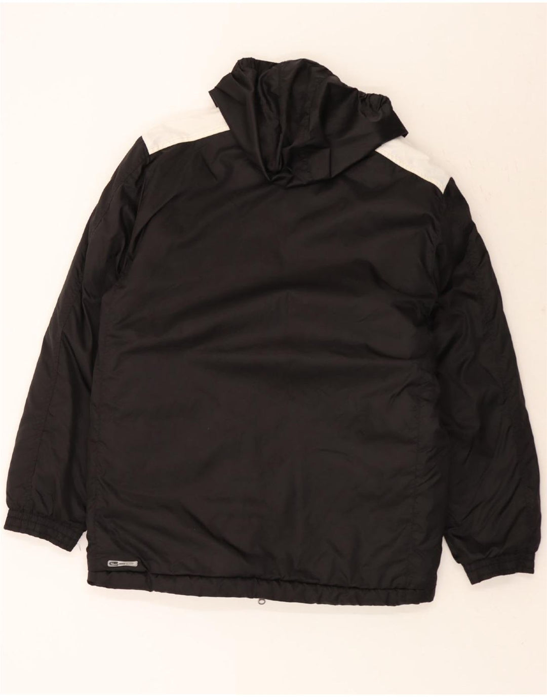 PUMA Mens Hooded Windbreaker Jacket UK 38 Medium Black Colourblock Vintage Puma and Second-Hand Puma from Messina Hembry 