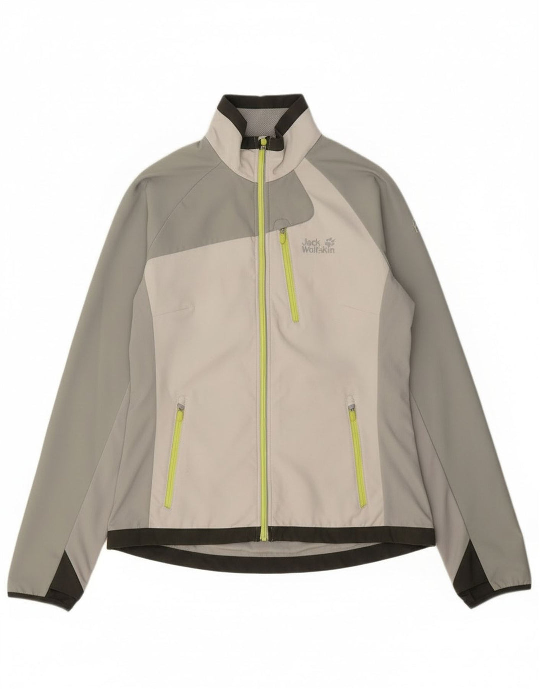 Giacca da tuta da donna Jack Wolfskin UK 10 Small Grey Colourblock