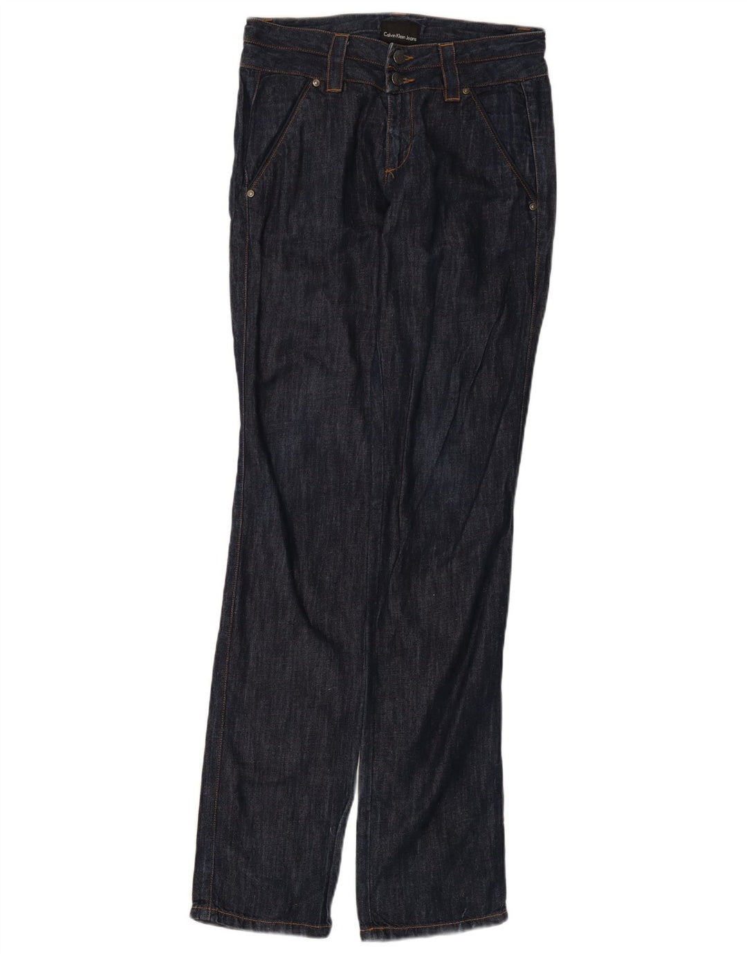 CALVIN KLEIN Jeans dritti da donna W27 L35 cotone blu navy