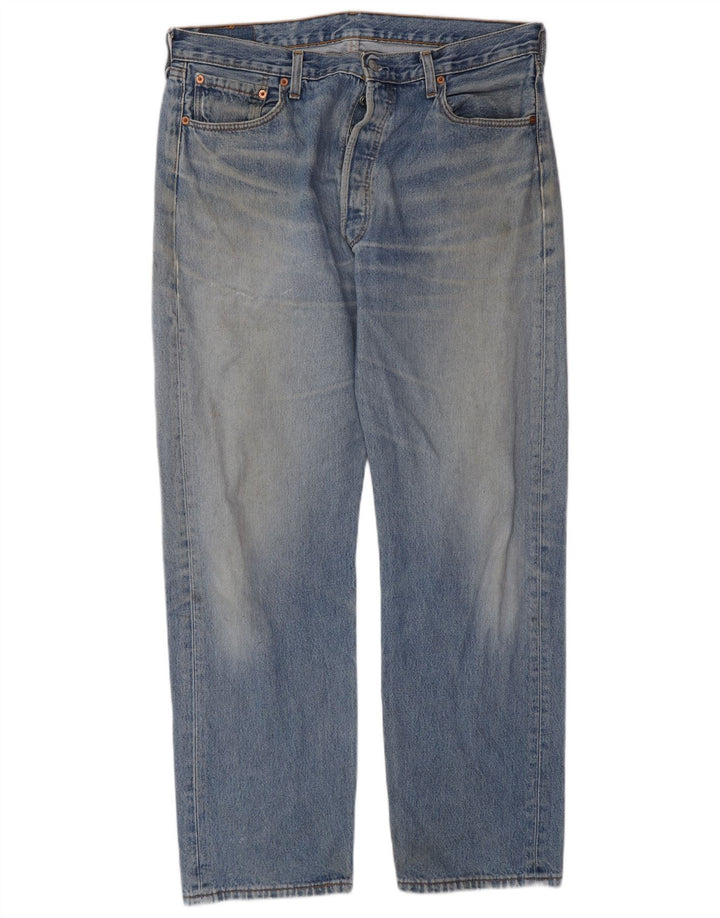 Jeans dritti da uomo Levi's W38 L32 in cotone blu
