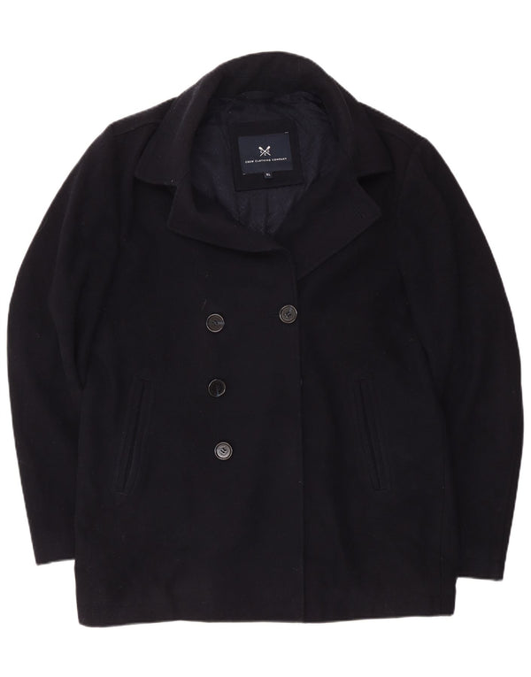 Crew Clothing Cappotto doppiopetto da uomo UK 42 XL Lana blu navy