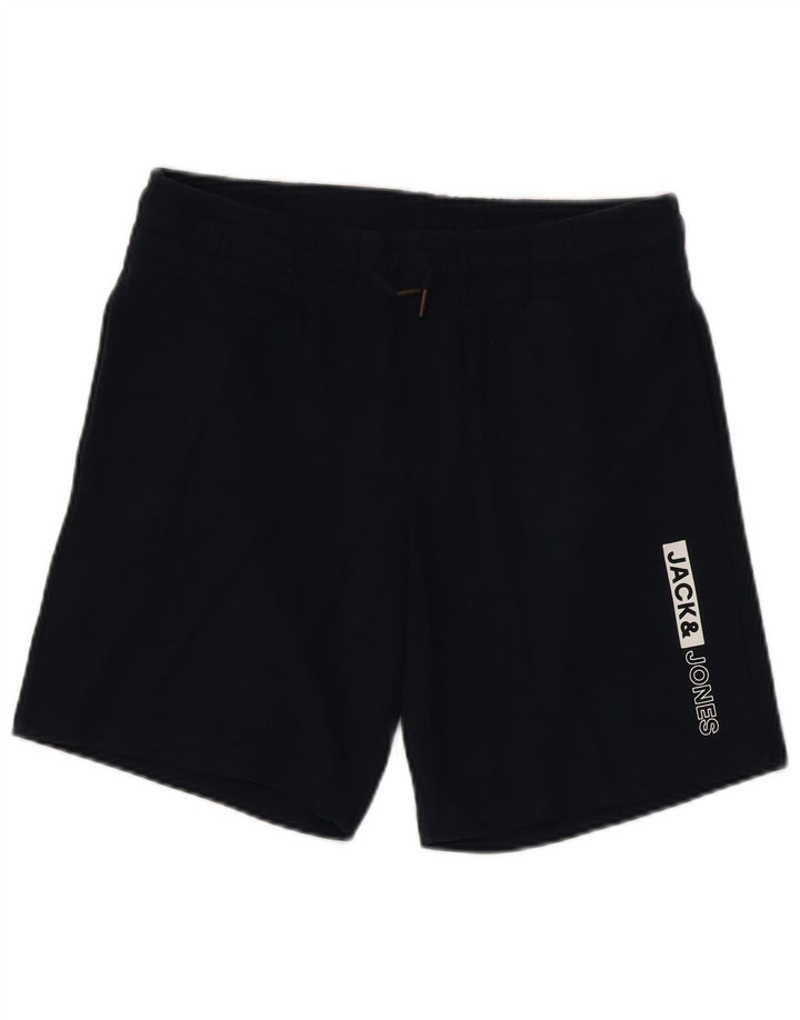 Pantaloncini sportivi grafici da uomo Jack & Jones medio cotone blu navy