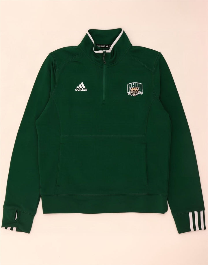 Felpa Adidas Uomo Ohio Zip Neck Felpa Verde Medio