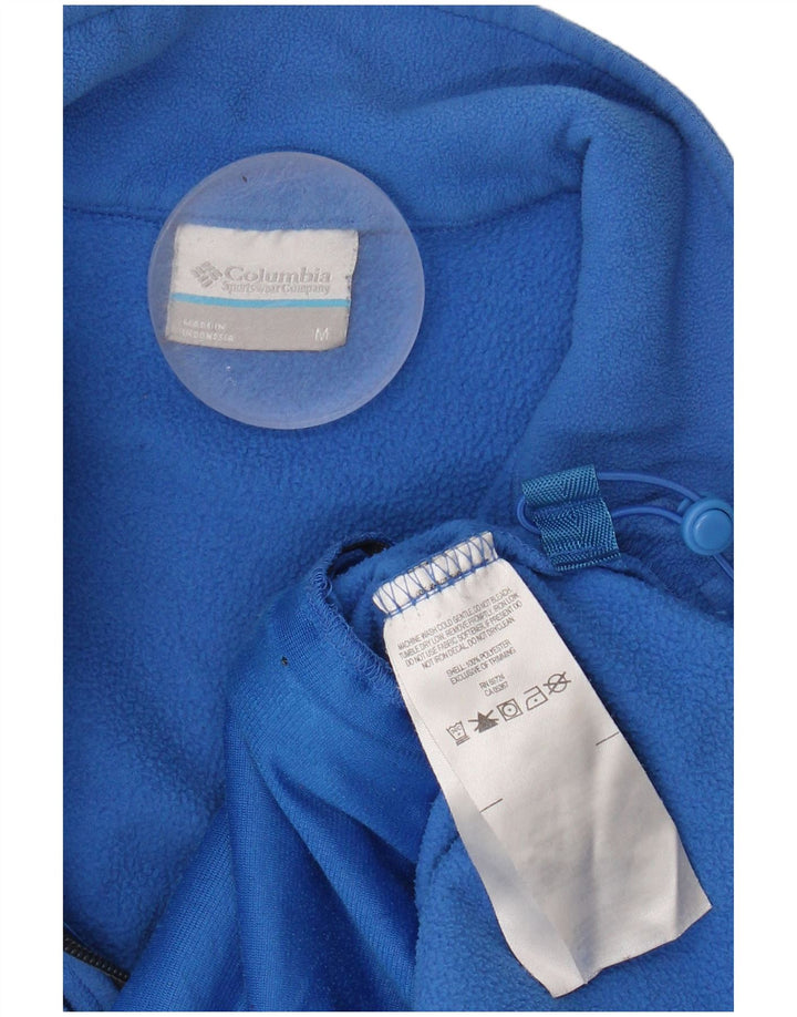 COLUMBIA Womens Fleece Jacket UK 14 Medium Blue Polyester