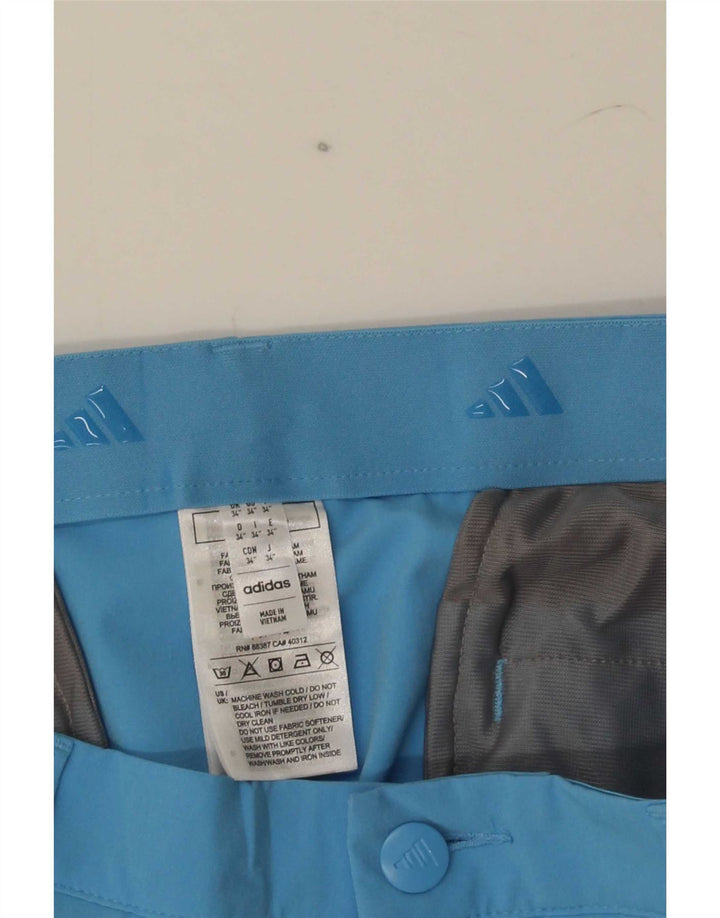 Pantaloncini chino da uomo Adidas W34 Large blu in poliestere