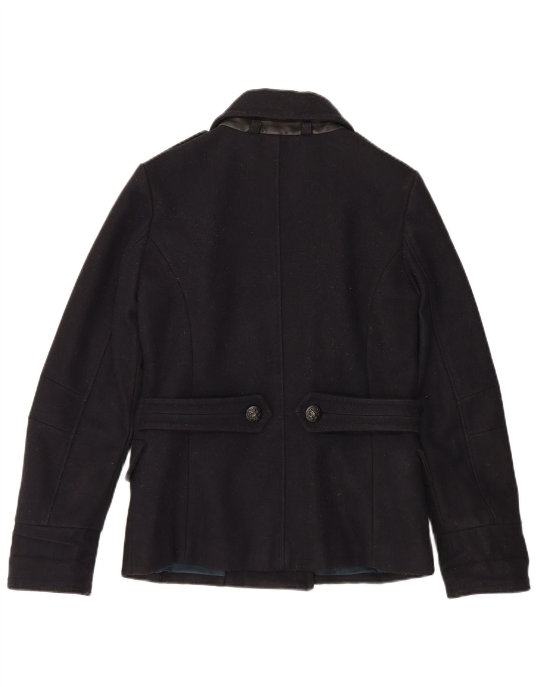 Cappotto Caban Donna Massimo Rebecchi IT 44 Medio Blu Navy Lana