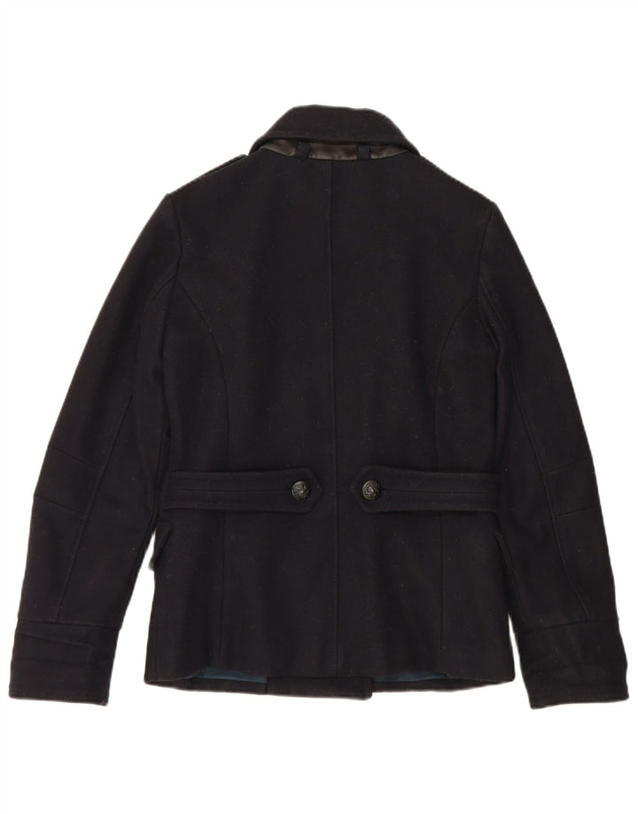 Cappotto Caban Donna Massimo Rebecchi IT 44 Medio Blu Navy Lana