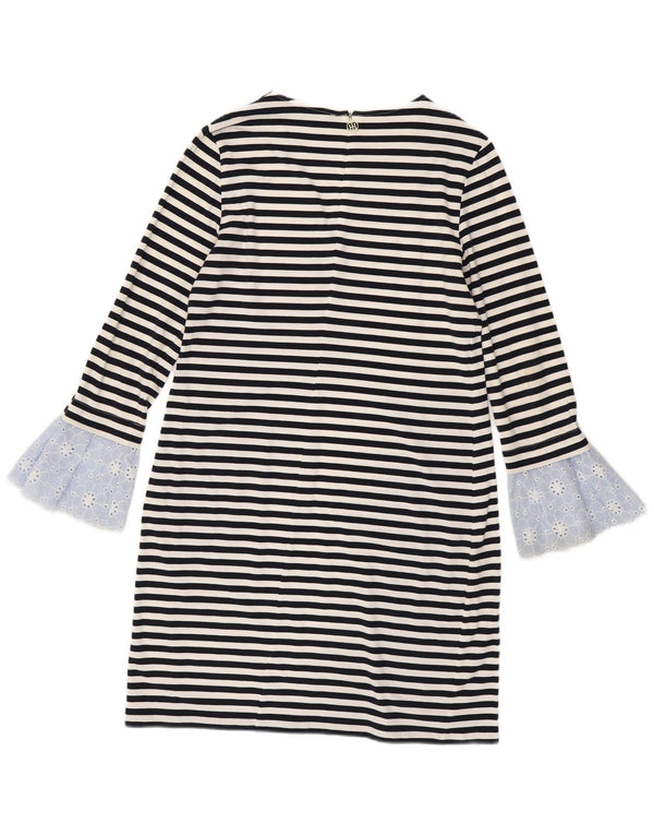 Abito a trapezio da donna Tommy Hilfiger UK 12 cotone a righe nere medie