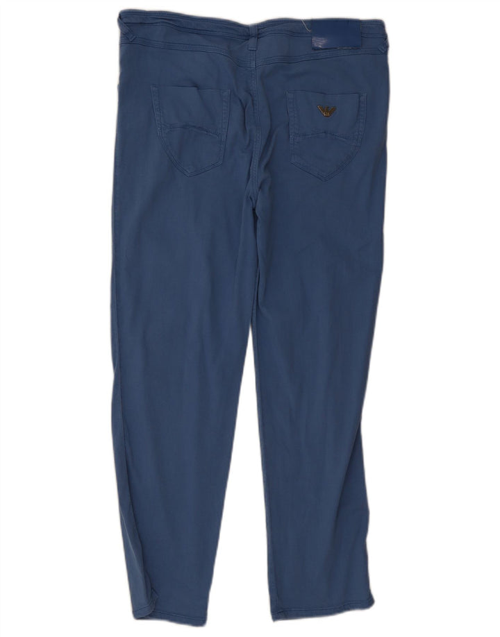 Jeans cropped da donna Armani W31 L26 blu modal