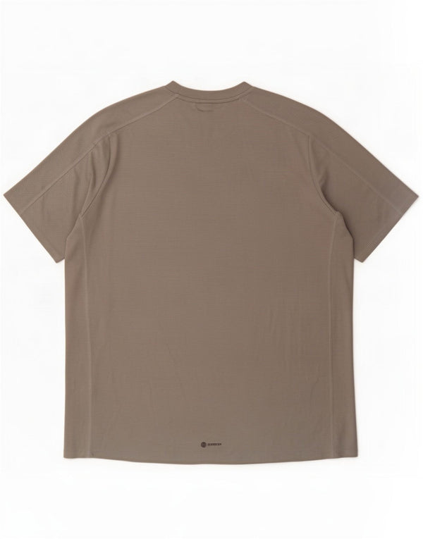 T-shirt Adidas Aeroready Regular Fit da uomo 2XL in poliestere grigio