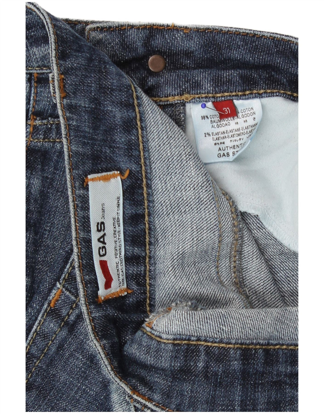 Jeans slim da donna Gas W31 L29 cotone blu