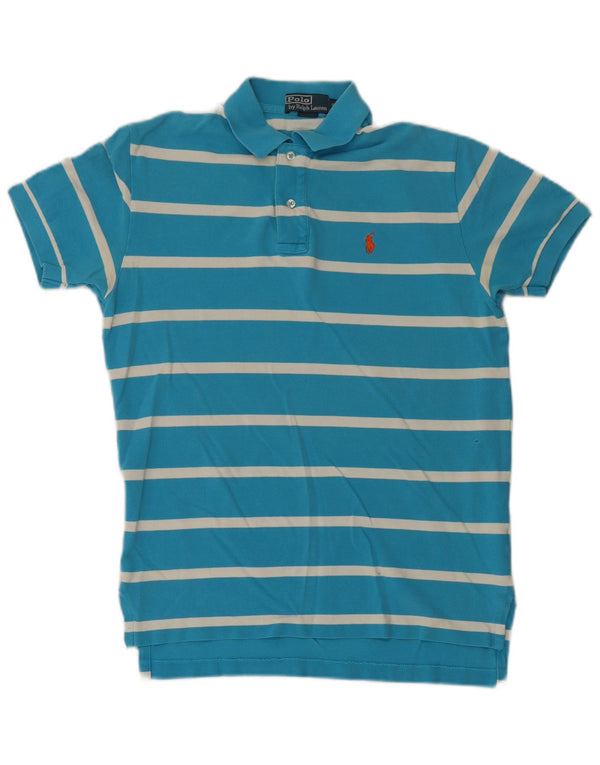 Polo Ralph Lauren Camicia da uomo piccola in cotone a righe blu