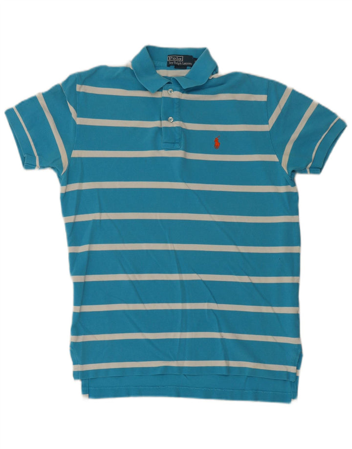 Polo Ralph Lauren Camicia da uomo piccola in cotone a righe blu