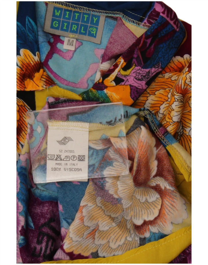 WITTY GIRL Camicetta camicia oversize da donna UK 14 Medio floreale multicolore