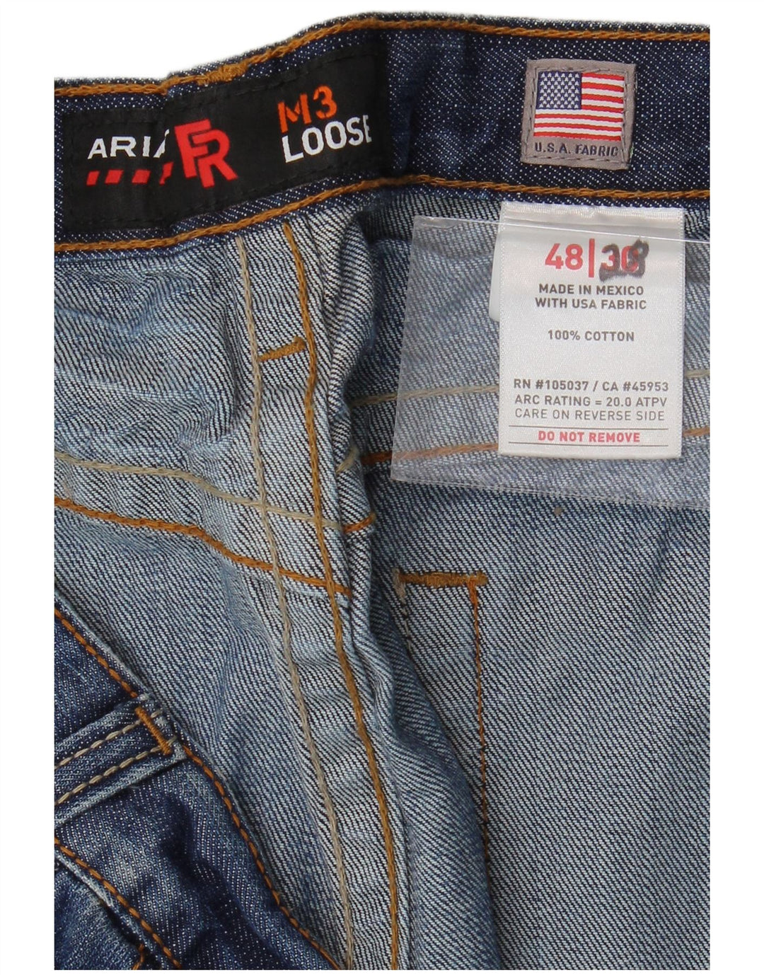 Jeans larghi M3 da uomo ARIAT W48 L30 cotone blu