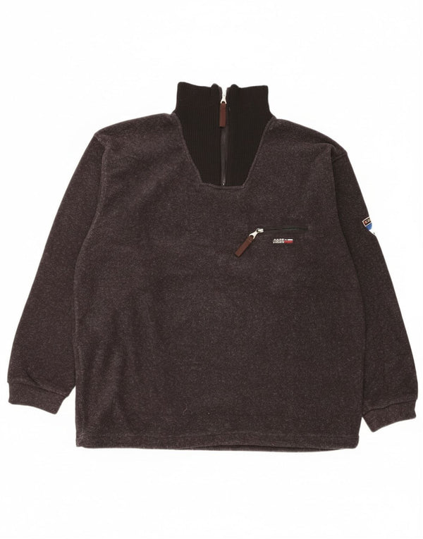 Felpa da uomo con collo con zip Cape Horn, maglione XL, poliestere nero