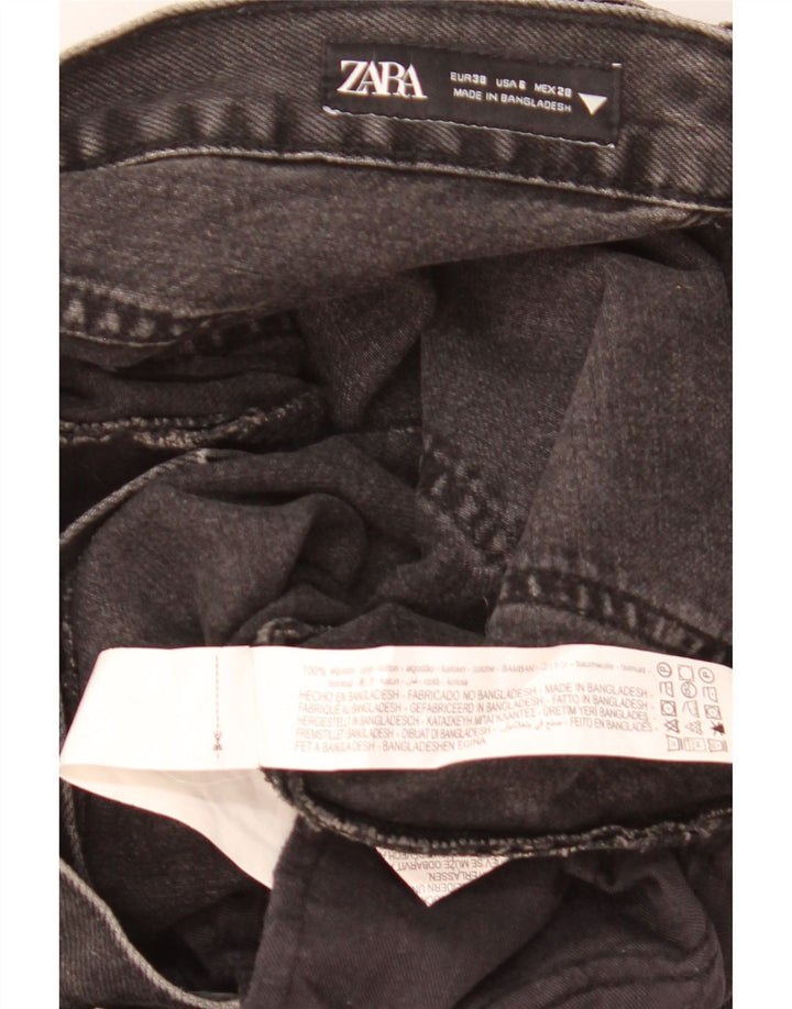 Jeans dritti da donna Zara EU 38 Small W29 L30 Cotone grigio