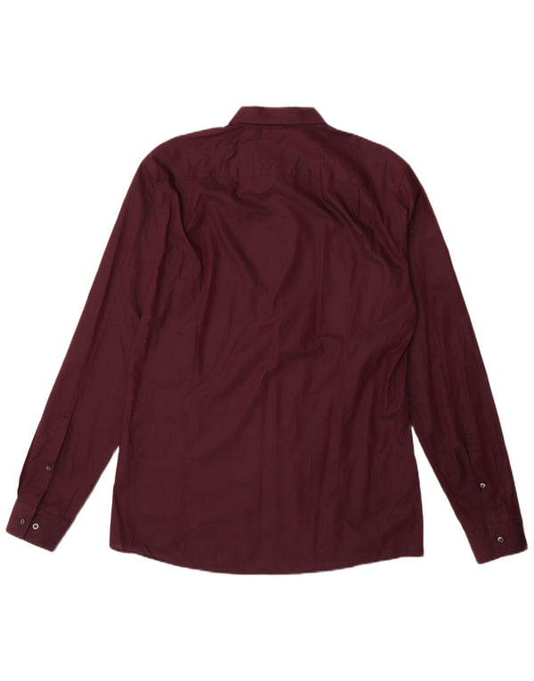 Camicia slim fit da uomo Hugo Boss 2XL cotone bordeaux