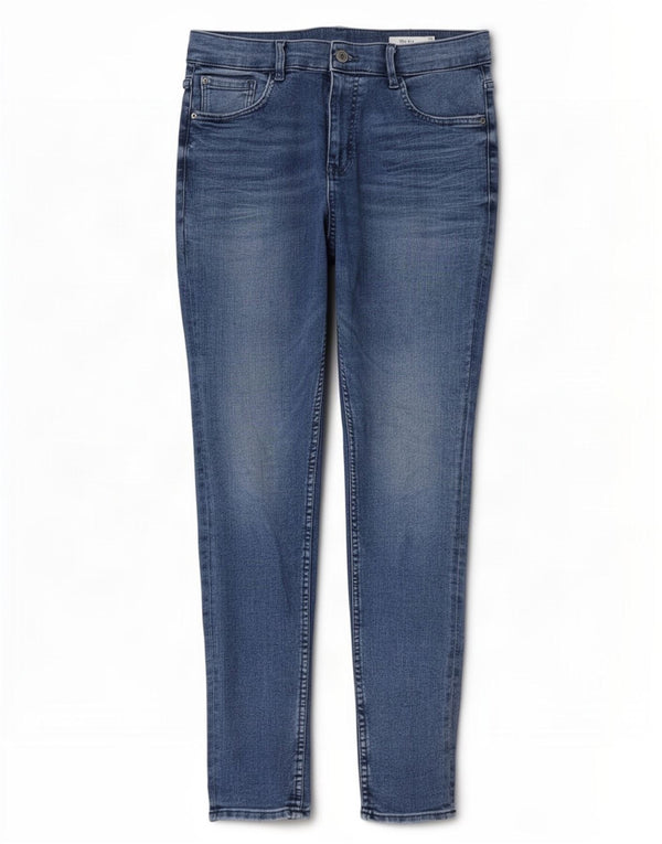 Marks & Spencer Donna The Ivy Skinny Jeans UK 12 Medio W30 L28 Blu