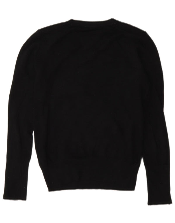 Maglione maglione girocollo da donna Zara UK 14 viscosa nera media