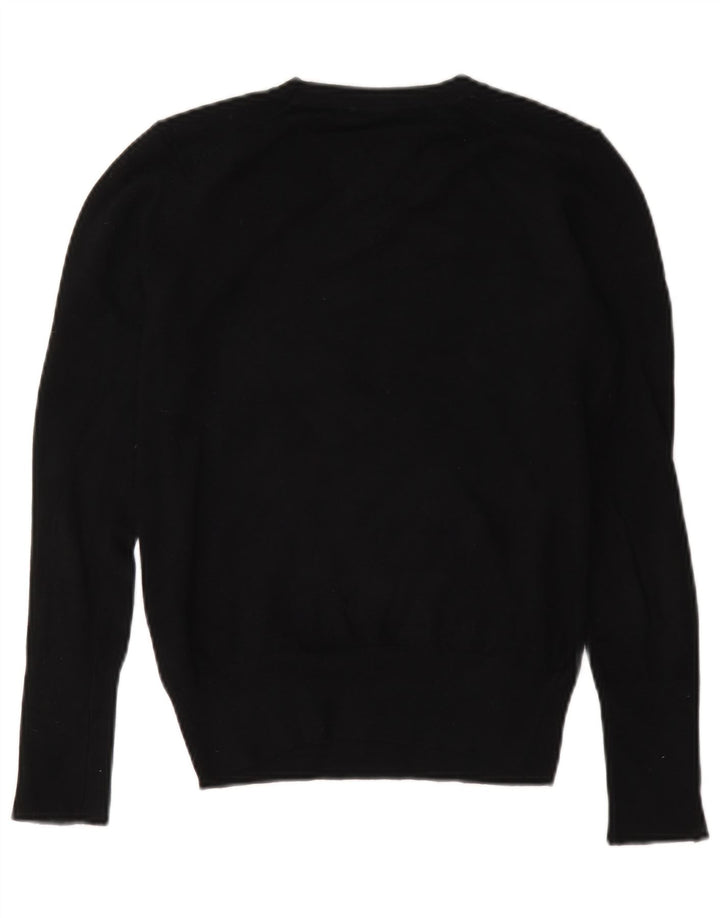 Maglione maglione girocollo da donna Zara UK 14 viscosa nera media