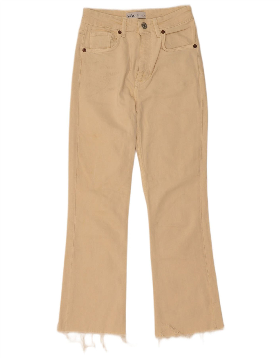 Jeans Bootcut da donna Zara EU 34 2XS W24 L27 Beige
