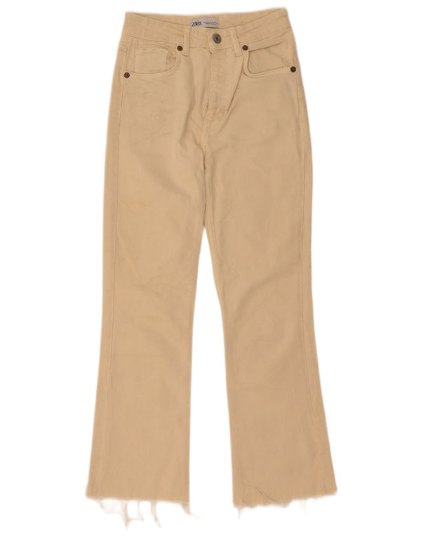 Jeans Bootcut da donna Zara EU 34 2XS W24 L27 Beige