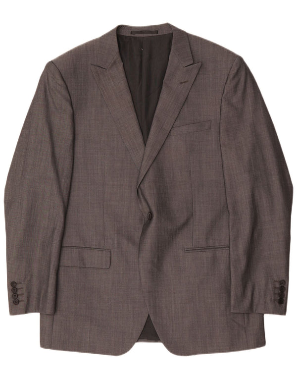 Giacca blazer da uomo Marks & Spencer Autograph a 1 bottone UK 42 Large in lana grigia