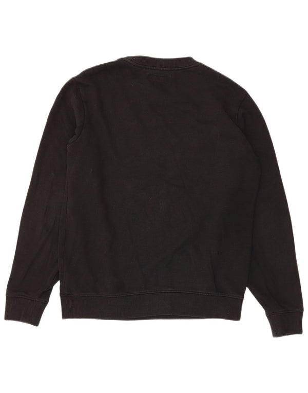 Guess Felpa grafica da uomo Maglione piccolo cotone nero