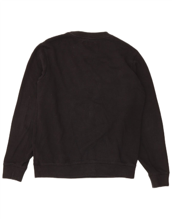 Guess Felpa grafica da uomo Maglione piccolo cotone nero