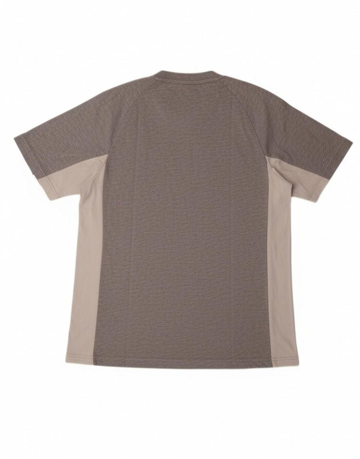 ADIDAS Mens Graphic T-Shirt Top Medium Grey Colourblock Cotton