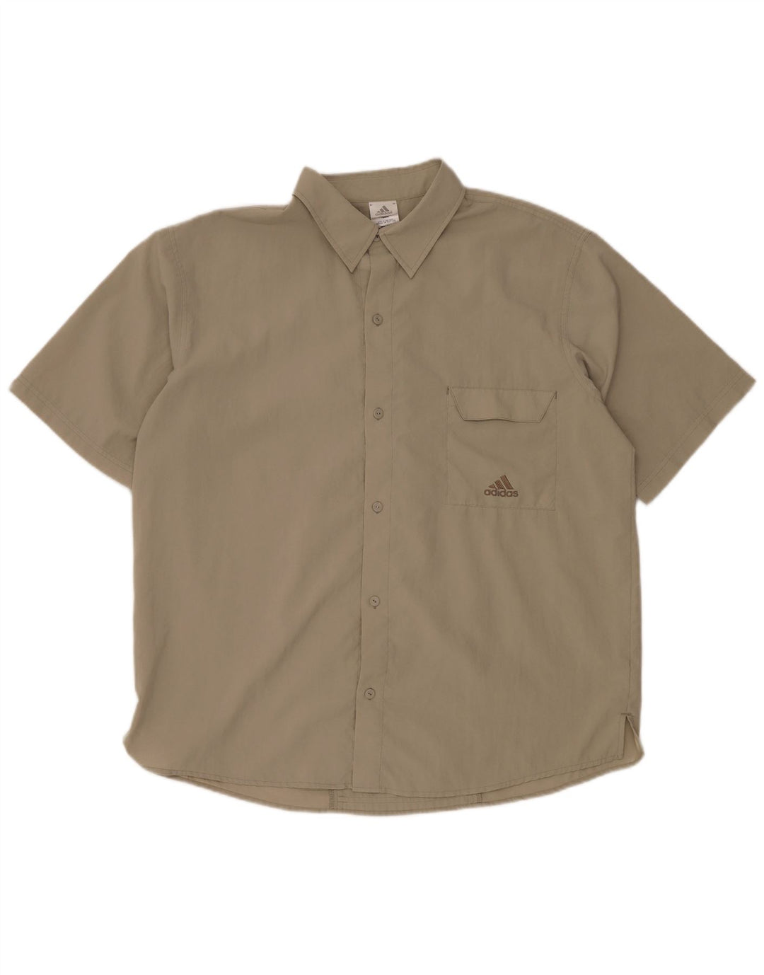 Camicia a maniche corte da uomo ADIDAS UK 46/48 XL Poliestere beige