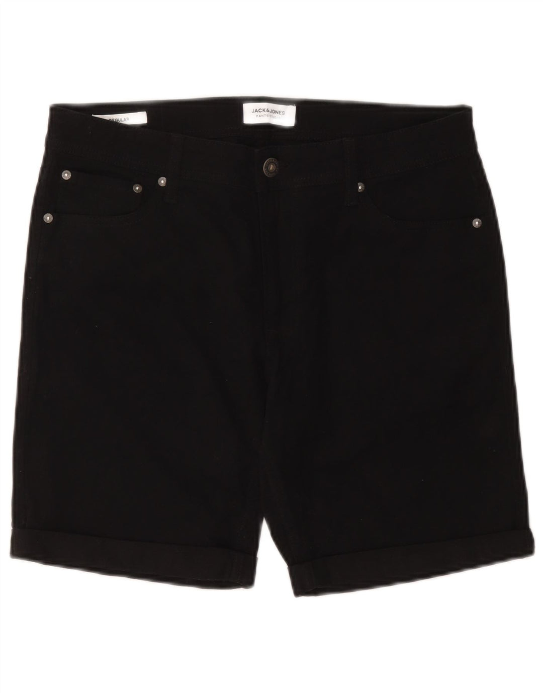 Pantaloncini casual regolari da uomo Jack & Jones medi W32 cotone nero