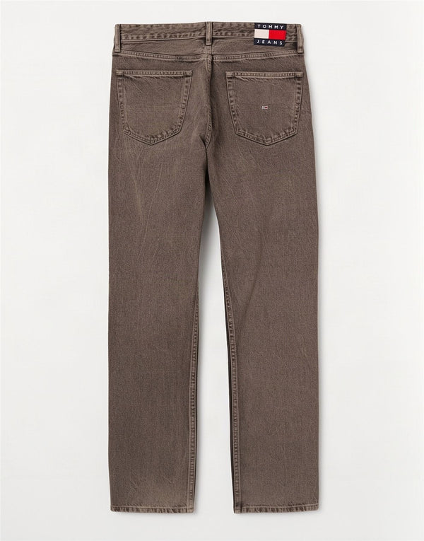 Jeans dritti da uomo Tommy Hilfiger W33 L32 cotone grigio