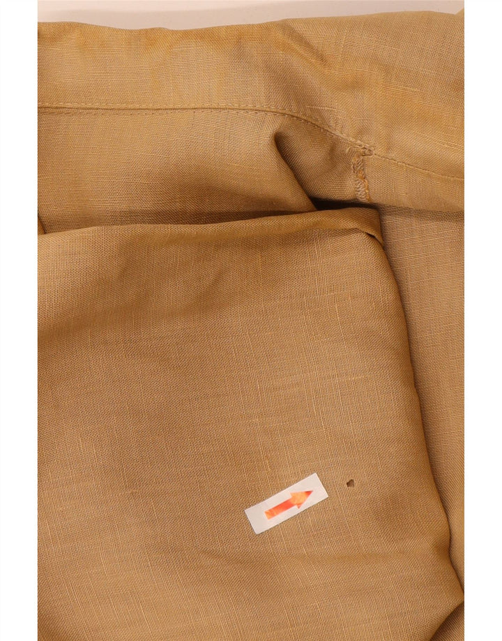 Giacca blazer vintage da donna a 1 bottone UK 16 grande beige
