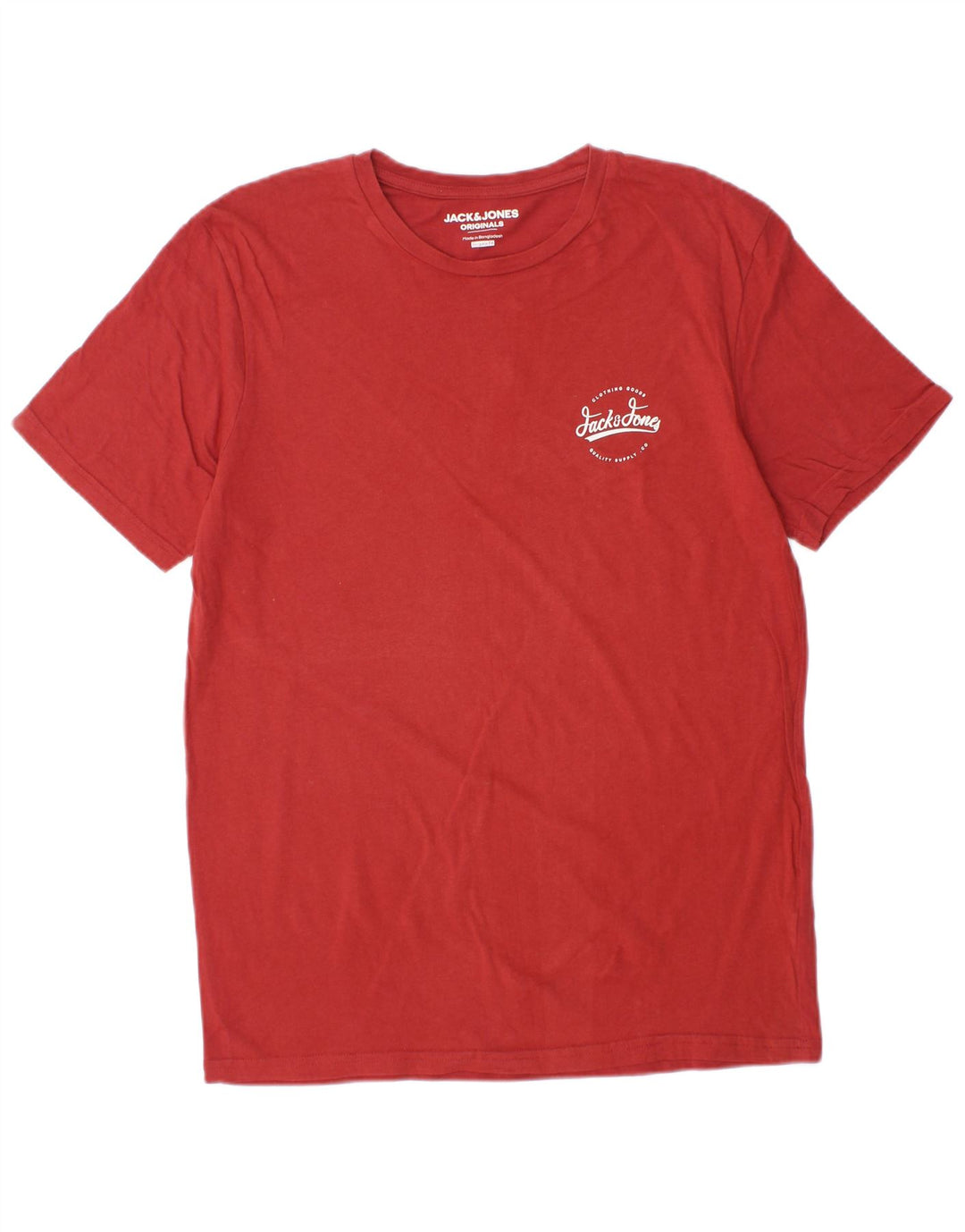 JACK & JONES T-shirt da uomo vestibilità regolare, taglia grande, in cotone rosso