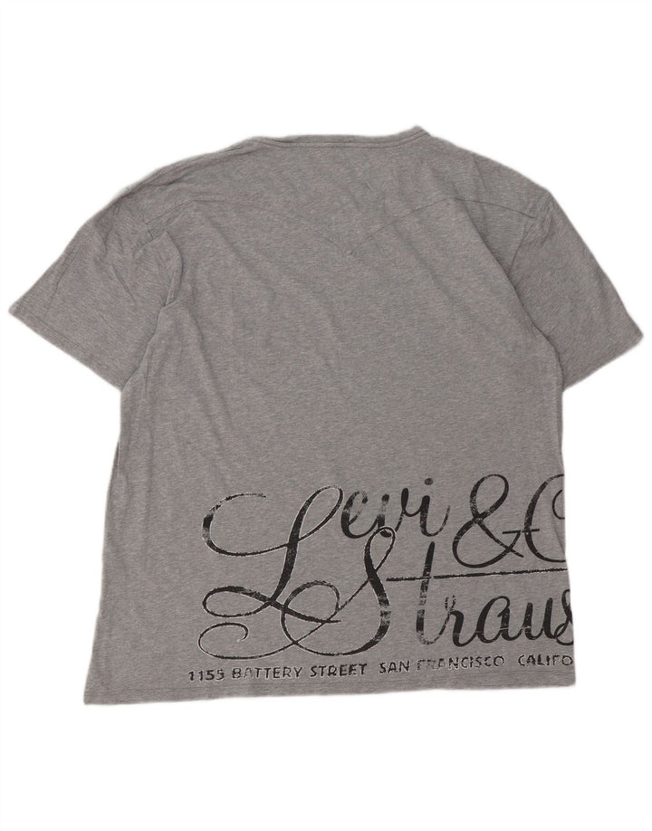 T-shirt grafica da uomo Levi's Top XL in cotone grigio