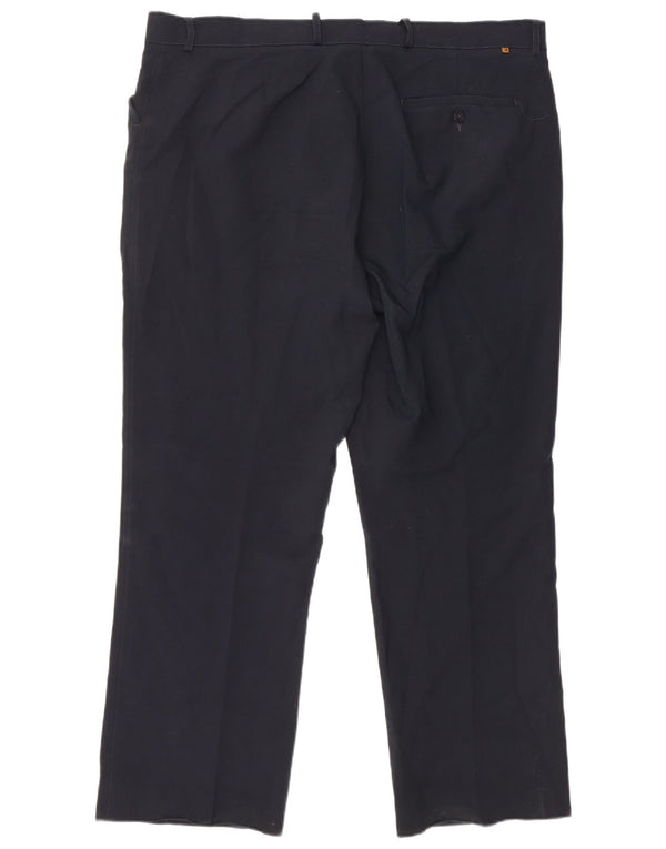 Pantaloni casual dritti da uomo Farah W40 L29 poliestere blu navy
