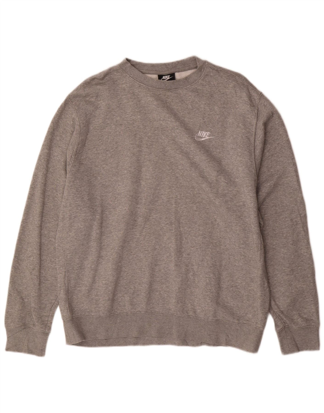 NIKE Felpa da uomo Maglione grande in cotone grigio