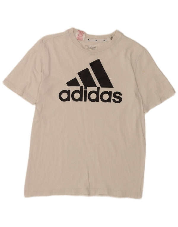 Maglietta grafica Adidas per ragazze, 13-14 anni, bianca