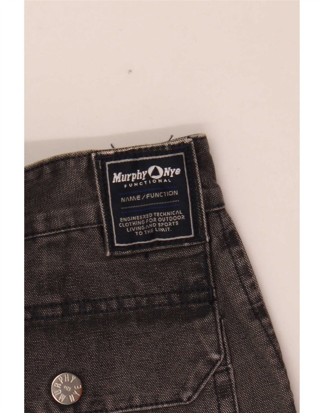 Pantaloncini cargo in denim da uomo Murphy & Nye W32 grande cotone grigio