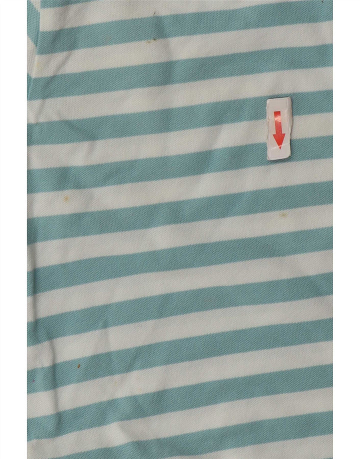 Polo da donna Slam UK 14 cotone a righe blu medio