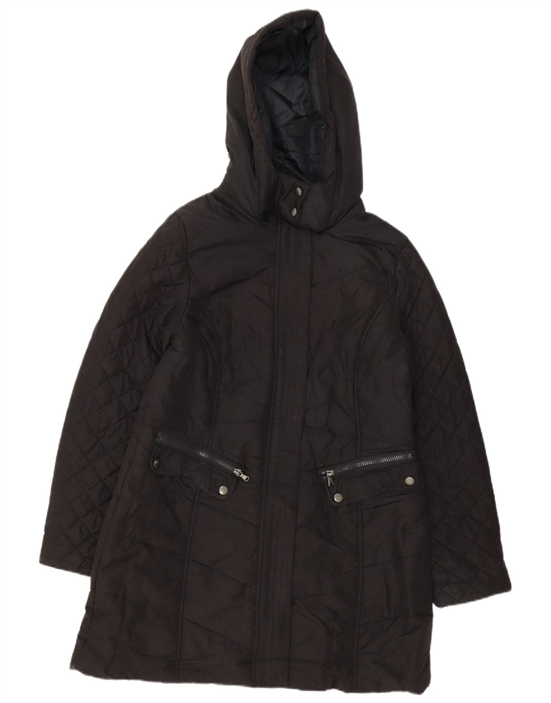 Giacca a vento con cappuccio da donna M&Co UK 14 poliestere nero medio